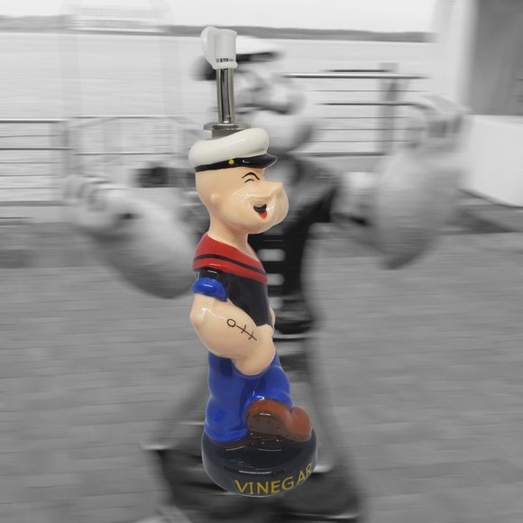 Popeye Ceramic Vinegar Dispenser Bottle by Westland - Picture 2 of 6